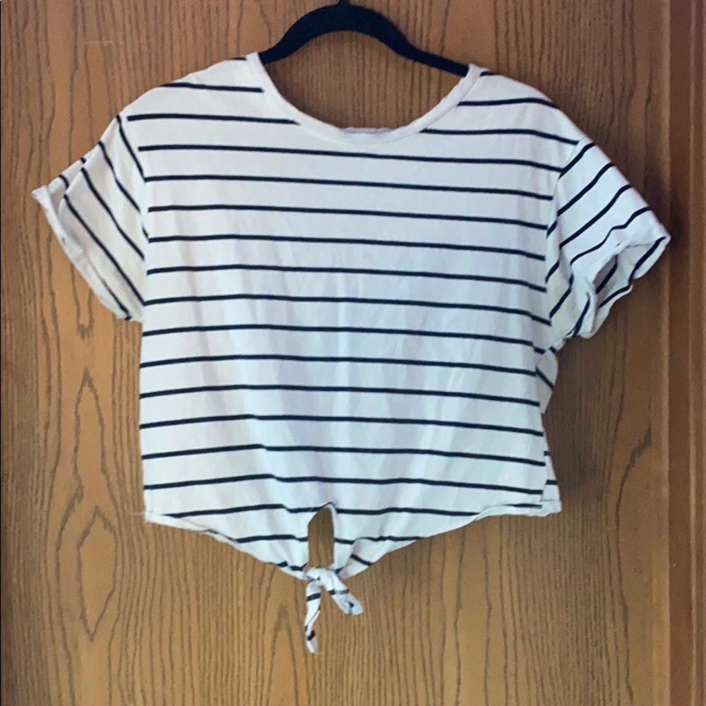 black and white top